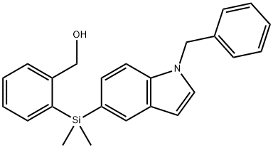 {2-[(1-Benzyl-1H-indol-5-yl)dimethylsilanyl]phenyl}methanol Struktur