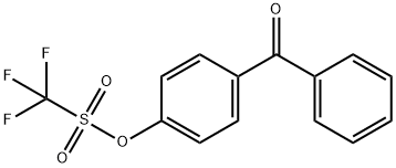 Methanesulfonic acid, 1,1,1-trifluoro-, 4-benzoylphenyl ester Struktur