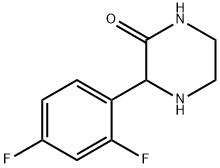 2-Piperazinone, 3-(2,4-difluorophenyl)- Struktur