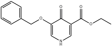 3-Pyridinecarboxylic acid, 1,4-dihydro-4-oxo-5-(phenylmethoxy)-, ethyl ester Struktur