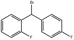 Benzene, 1-[bromo(4-fluorophenyl)methyl]-2-fluoro- Struktur