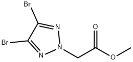 2H-1,2,3-Triazole-2-acetic acid, 4,5-dibromo-, methyl ester Struktur