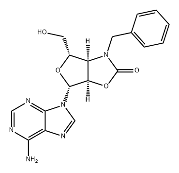 Furo[3,4-d]oxazol-2(3H)-one, 6-(6-amino-9H-purin-9-yl)tetrahydro-4-(hydroxymethyl)-3-(phenylmethyl)-, (3aR,4S,6R,6aR)-