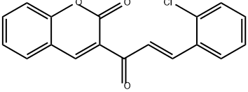 2H-1-Benzopyran-2-one, 3-[(2E)-3-(2-chlorophenyl)-1-oxo-2-propen-1-yl]- Struktur