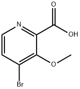 2-Pyridinecarboxylic acid, 4-bromo-3-methoxy- Struktur