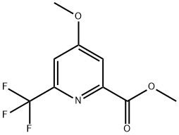 2-Pyridinecarboxylic acid, 4-methoxy-6-(trifluoromethyl)-, methyl ester Struktur