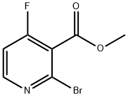 3-Pyridinecarboxylic acid, 2-bromo-4-fluoro-, methyl ester Struktur