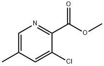 2-Pyridinecarboxylic acid, 3-chloro-5-methyl-, methyl ester Struktur