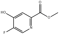 2-Pyridinecarboxylic acid, 5-fluoro-4-hydroxy-, methyl ester Struktur