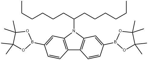 9H-Carbazole, 9-(1-hexylheptyl)-2,7-bis(4,4,5,5-tetramethyl-1,3,2-dioxaborolan-2-yl)- Structure