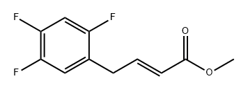 2-Butenoic acid, 4-(2,4,5-trifluorophenyl)-, methyl ester, (2E)- Struktur