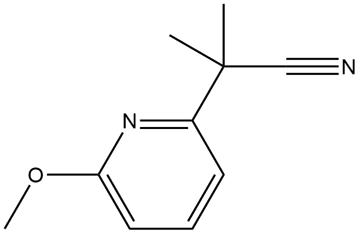 2-Pyridineacetonitrile, 6-methoxy-α,α-dimethyl- Struktur