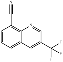 8-Quinolinecarbonitrile, 3-(trifluoromethyl)- Struktur