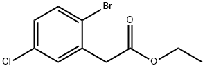 Benzeneacetic acid, 2-bromo-5-chloro-, ethyl ester Struktur