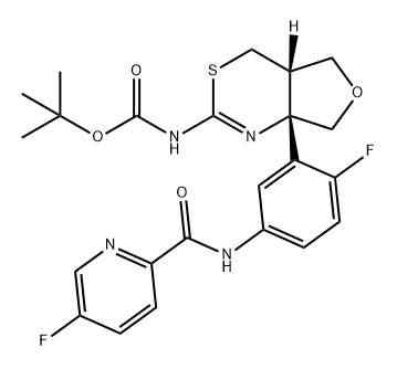 Carbamic acid, N-[(4aS,7aS)-7a-[2-fluoro-5-[[(5-fluoro-2-pyridinyl)carbonyl]amino]phenyl]-4a,5,7,7a-tetrahydro-4H-furo[3,4-d][1,3]thiazin-2-yl]-, 1,1-dimethylethyl ester