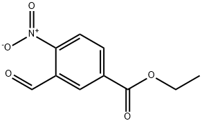 Benzoic acid, 3-formyl-4-nitro-, ethyl ester Struktur