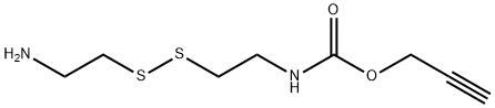 Carbamic acid, N-[2-[(2-aminoethyl)dithio]ethyl]-, 2-propyn-1-yl ester Struktur