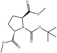 1,2,5-Pyrrolidinetricarboxylic acid, 1-(1,1-dimethylethyl) 2,5-dimethyl ester, (2S-trans)- (9CI) Struktur