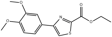 2-Thiazolecarboxylic acid, 4-(3,4-dimethoxyphenyl)-, ethyl ester Struktur