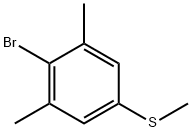 Benzene, 2-bromo-1,3-dimethyl-5-(methylthio)- Struktur