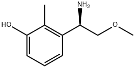 3-[(1R)-1-amino-2-methoxyethyl]-2-methylphenol Struktur