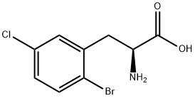 L-Phenylalanine, 2-bromo-5-chloro- Struktur