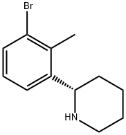 (2S)-2-(3-bromo-2-methylphenyl)piperidine Struktur