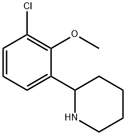 2-(3-chloro-2-methoxyphenyl)piperidine Struktur