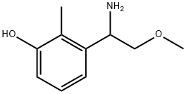 3-(1-amino-2-methoxyethyl)-2-methylphenol Struktur