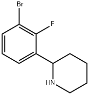 2-(3-bromo-2-fluorophenyl)piperidine Struktur