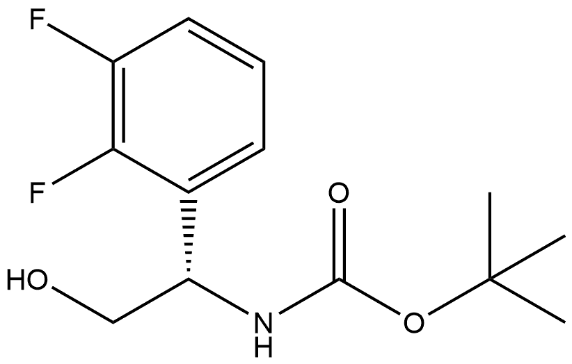 tert-butyl N-[(1S)-1-(2,3-difluorophenyl)-2-hydroxyethyl]carbamate Struktur