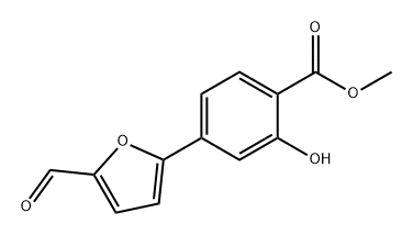 Benzoic acid, 4-(5-formyl-2-furanyl)-2-hydroxy-, methyl ester