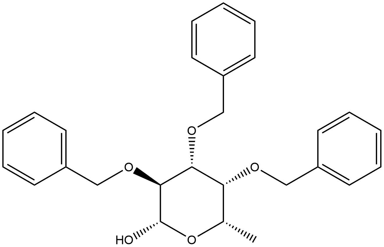 β-L-Galactopyranose, 6-deoxy-2,3,4-tris-O-(phenylmethyl)-