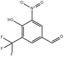 Benzaldehyde, 4-hydroxy-3-nitro-5-(trifluoromethyl)- Struktur