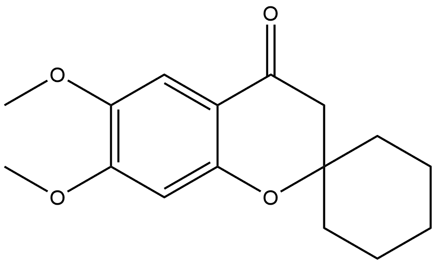 6,7-dimethoxy-3,4-dihydrospiro[1-benzopyran-2,1'-cyclohexan]-4-one Struktur