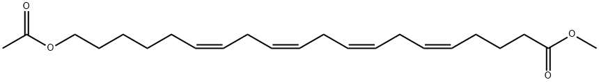 5,8,11,14-Eicosatetraenoic acid, 20-(acetyloxy)-, methyl ester, (5Z,8Z,11Z,14Z)- Struktur