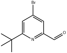 2-Pyridinecarboxaldehyde, 4-bromo-6-(1,1-dimethylethyl)- Struktur