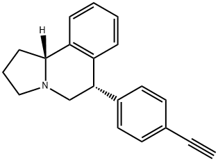 Pyrrolo[2,1-a]isoquinoline, 6-(4-ethynylphenyl)-1,2,3,5,6,10b-hexahydro-, trans- (9CI) Struktur