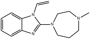 1H-Benzimidazole, 1-ethenyl-2-(hexahydro-4-methyl-1H-1,4-diazepin-1-yl)- Struktur