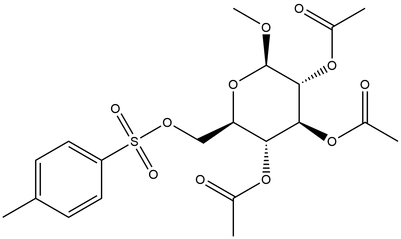 β-D-Glucopyranoside, methyl, 2,3,4-triacetate 6-(4-methylbenzenesulfonate) Struktur