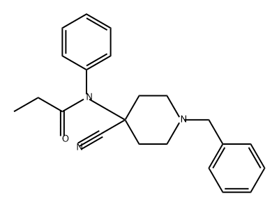 Propanamide, N-[4-cyano-1-(phenylmethyl)-4-piperidinyl]-N-phenyl-