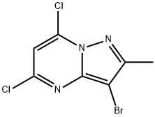 Pyrazolo[1,5-a]pyrimidine, 3-bromo-5,7-dichloro-2-methyl- Struktur