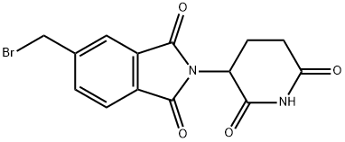 1H-Isoindole-1,3(2H)-dione, 5-(bromomethyl)-2-(2,6-dioxo-3-piperidinyl)- Struktur