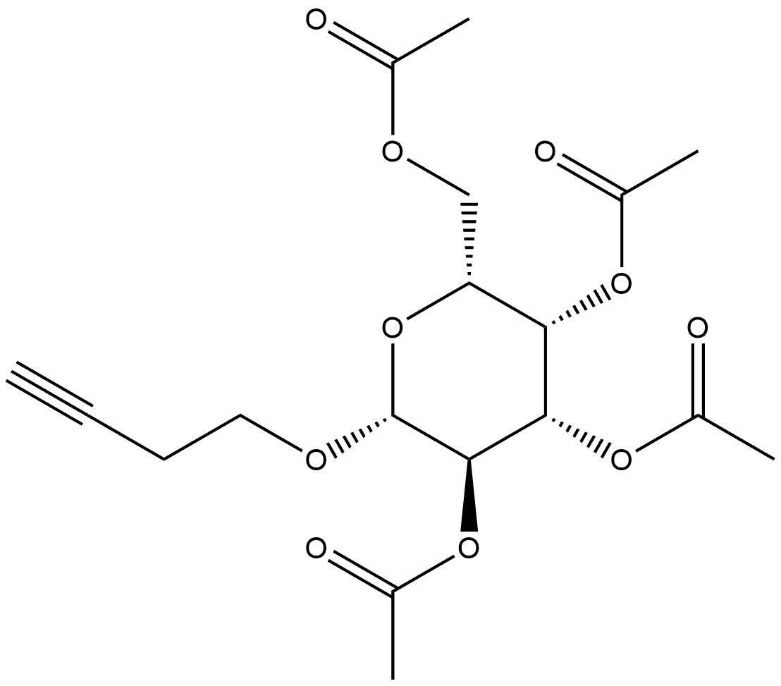 2,3,4,6-tetra-O-acetyl-1-O-but-3-ynyl-β-D-galactopyranoside Struktur