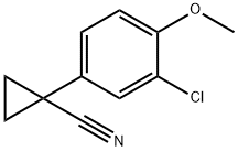 Cyclopropanecarbonitrile, 1-(3-chloro-4-methoxyphenyl)- Struktur