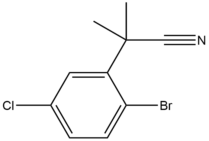 Benzeneacetonitrile, 2-bromo-5-chloro-α,α-dimethyl- Struktur