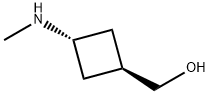 trans-3-(methylamino)cyclobutyl]methanol Struktur