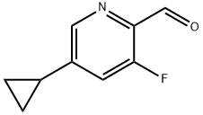 2-Pyridinecarboxaldehyde, 5-cyclopropyl-3-fluoro- Structure