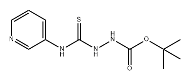 Hydrazinecarboxylic acid, 2-[(3-pyridinylamino)thioxomethyl]-, 1,1-dimethylethyl ester Struktur