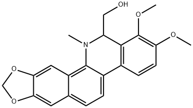 [1,3]Benzodioxolo[5,6-c]phenanthridine-13-methanol, 12,13-dihydro-1,2-dimethoxy-12-methyl- Struktur